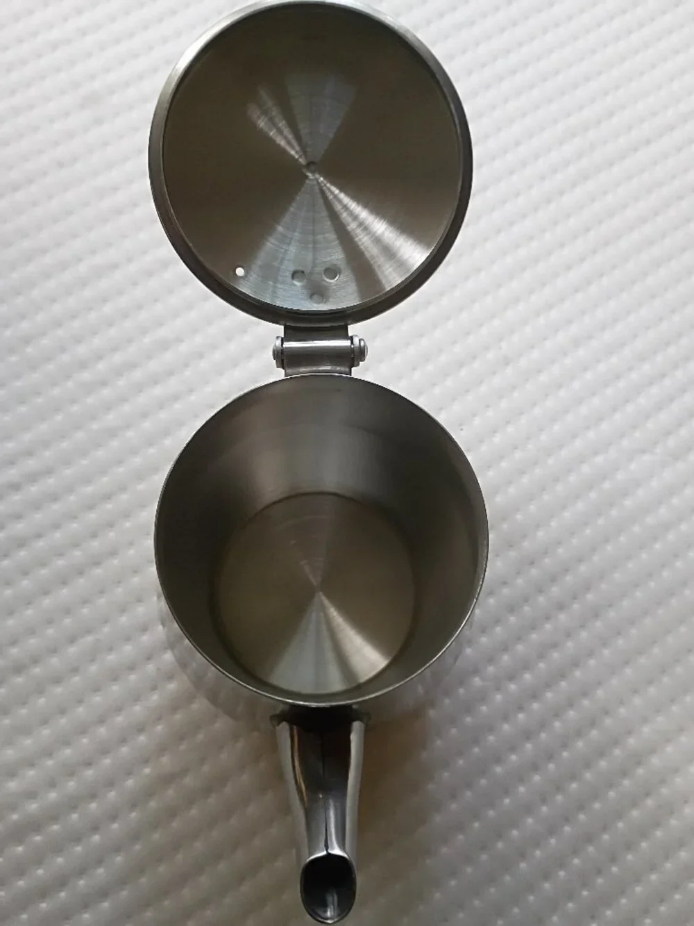 Stainless Steel Personal Tea Pot Coffee Server Diner Style Flip Top Lid 18/8
